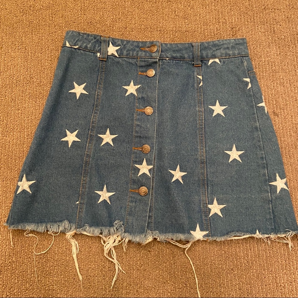 Moon Ryder Distressed Denim Skirt